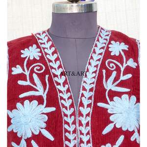 Chaleco sin mangas hecho a mano, ecológico, de algodón cotrize, para mujer, informal, para todas las estaciones, con bordado floral tradicional. - Product Image 6