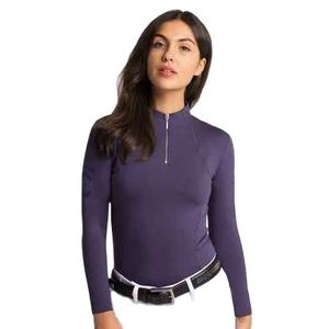 Combinaison d'équitation de luxe pour femmes de haute qualité, chemises de compression à séchage rapide, manches longues, fermeture à boutons, couche de base personnalisée - Product Image 6