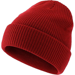 Custom Logo White Plain Beanie Hat Rib Knit Winter <b>Cap</b> Women <b>Men</b> Soft Stretch Warm Skull <b>Cap</b> OEM Supplier - Product Image 1