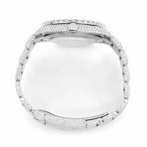 Luxury Fully Iced Out Moissanite <b>Watch</b> Gray Dial Green Roman Numeral Automatic Mechanical <b>Diamond</b> - Product Image 4