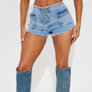 Ensemble en jean pour femme, conception personnalisée OEM, vente en gros, pour streetwear, nouvelle collection, veste et pantalon en jean pour femme, décontracté, délavé - Product Image 6