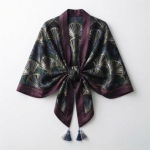 Châle en tricot doux et coloré à carreaux surdimensionné, écharpe épaisse et moelleuse à carreaux pour femme, en polyester, longue cape à franges oblongue - Product Image 1