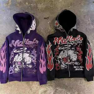 Sudadera con capucha y cremallera completa, personalizable con tu marca, estilo urbano, diseño clásico, calidad premium, impresión DTG, algodón, unisex. - Product Image 4
