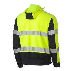 Chaqueta de Trabajo Personalizada para Hombre, Alta Visibilidad, Reflectante, de Lona de Algodón Lavado, con Capucha - Product Image 3