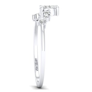 Bague en diamant cultivé en laboratoire HPHT CVD sur mesure REYES, en or blanc massif 14 carats, certifiée IGI, bagues de fiançailles - Product Image 3