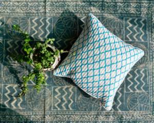 Juego de Fundas de Cojín Reversibles Bohemias, Hechas a Mano, Lavables, Ecológicas, de Algodón con Estampado de Bloques, para Decoración del Hogar, Regalos - Product Image 1