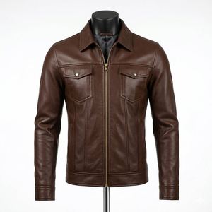 Latest Design <b>Leather</b> Wear <b>Long</b> Sleeves <b>Leather</b> <b>Jacket</b> High Street Men's Winter Quilted <b>Jackets</b> - Product Image 1
