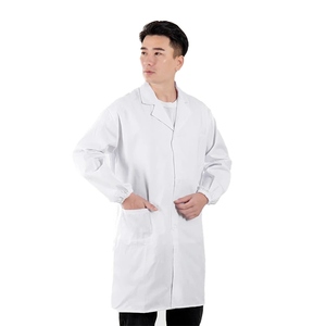 Uniformes d'hôpital personnalisés à manches longues en coton et polyester sergé, vêtements de travail unisexes pour les techniciens de laboratoire, les travailleurs des usines alimentaires, les pharmaciens - Product Image 3