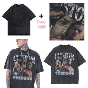Blank Heavy Cotton Oversized Drop Shoulder Breathable Casual T-Shirt Men's High Quality Custom Logo Designing Crew Neck Thick - Product Image 4
