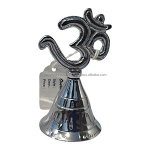 Campana de Mano Decorativa de Latón OM, Campana Ritual Tradicional de Metal para el Hogar, Meditación, Yoga, Regalo Espiritual - Product Image 1