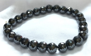 Cuentas Facetadas 6. Pulsera de Cuentas de Moissanita Negra de 80 MM a 7 MM - Product Image 1