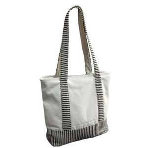 Lady Bohemian Canvas Tote <b>Bag</b> with Zipper <b>Large</b> Capacity <b>Beach</b> Ready Shoulder Strap Cotton Lining for Travel & Daily Use - Product Image 1
