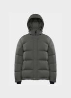 Blouson matelassé tendance pour homme grande taille, épais, hiver, à capuche, fermeture éclair, col montant, couleur unie, en polyester