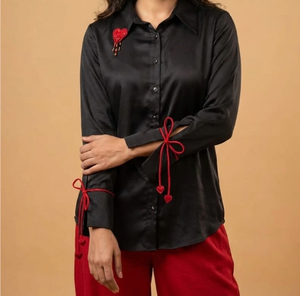 <b>Top</b> Selling Women Shirt Premium Cotton Soft Fabric Ladies Casual Daily Wear Black Shirt Wholesale Manufacturer - Product Image 4