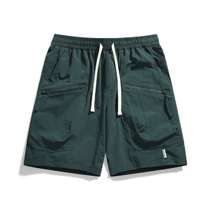 Shorts en toile à motif écossais pour homme avec cordon de serrage à la taille, décontractés, respirants, séchage rapide, anti-UV, taille mi-haute, avec poches - Product Image 2