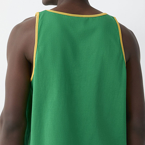 Custom Logo Cotton Mens Workout Summer Breathable Print Tank Tops Fitness <b>Stringer</b> Mens Ribbed Tank Top - Product Image 5