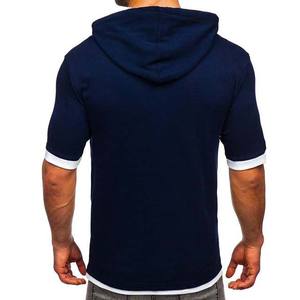 Sudaderas con Capucha para Hombre, Color Azul Marino, OEM ODM, Hechas a Medida, de Algodón, Transpirables, de Manga Corta, Bordadas, Ecológicas, de Secado Rápido, para Otoño - Product Image 2
