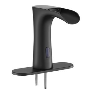 Rubinetto Moderno Elettronico Senza Contatto per Lavabo Bagno, con Sensore di Movimento Automatico, Design a Cascata, Copertura Foro per Rubinetto WC - Product Image 1