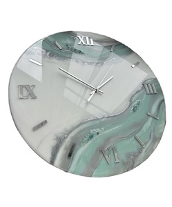 HOME ASSISTANT Resin Wall Clock Epoxy Resin Customized Size Modern Design <b>Battery</b> <b>Operated</b> Wedding Home Decor Handmade Luxury - Product Image 2