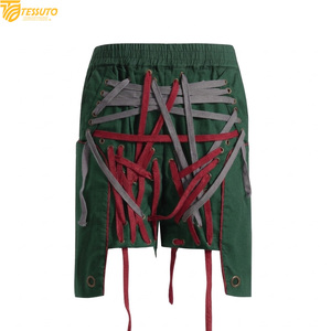 Pantalones Cortos Deportivos Personalizados con Múltiples Cordones |    Falda-pantalón estilo punk en capas |   Pantalones Cortos Tácticos de Algodón Resistente con Efecto Desgastado - Product Image 2