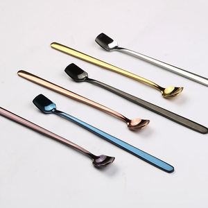 Cuchara de Acero Inoxidable Colorida con Mango Largo, Cuchara para Postre, Helado, Café, Cuchara para Mezclar, Vajilla Premium - Product Image 3
