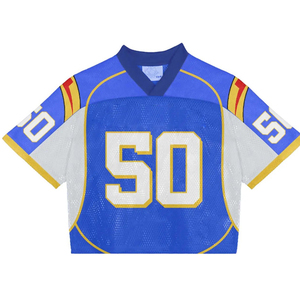 Ropa Deportiva Unisex, Jersey de Fútbol Americano con Cuello en V y Manga Corta, Transpirable, 100% Poliéster, Impresión Sublimada con Nombre del Equipo, para Adultos - Product Image 5