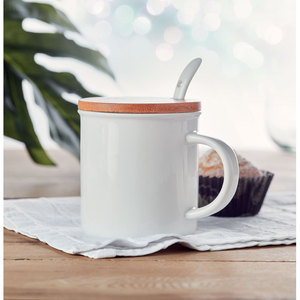 Tazza in ceramica porcellana 380ml con coperchio collezione Kenya - Product Image 3