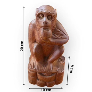 Estatua de Mono Moderna Tallada a Máquina de Madera de Huong, Origen Vietnam, para Adoración o Exhibición - Product Image 6