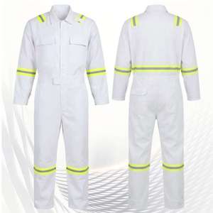 Ropa de Trabajo de Algodón con Tiras Reflectantes de Alta Visibilidad, Uniformes de Seguridad Industrial Personalizados OEM, Overoles de Trabajo - Product Image 3