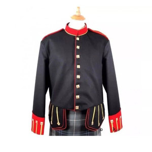Chaqueta Kilt Escocesa Bicolor para Hombre, Roja y Negra, Chaqueta de Uniforme Más Vendida 2026 - Product Image 1