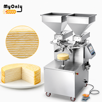 Machine industrielle automatique pour étaler la crème sur les gâteaux, applicateur de glaçage pour gâteaux mille-feuilles, équipement de décoration commercial
