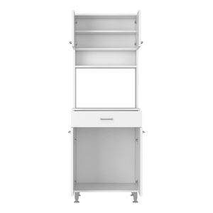 Armadio Dispensa a Quattro Ante da 170 cm con Un Cassetto, Tre Ripiani Interni e Due Ripiani Esterni, Mobile da Cucina per Microonde - Product Image 4