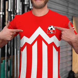 Maillot de football unisexe à drapeau national, T-shirt d'entraînement de football à manches courtes et col rond, Vêtements de sport OEM en gros - Product Image 5