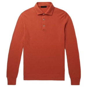 Polo à manches longues pour homme, T-shirt décontracté en coton de première classe, fabriqué directement en usine, 100% - Product Image 6