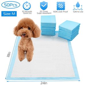 Set di 50 Tappetini Assorbenti per Addestramento Cani 24x18 Pollici, Tappetini per Pipì Cuccioli e Gatti, Accessori Premium per Animali Domestici - Product Image 1
