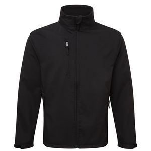 OEM Custom Men XXL Jackets Zipper Softshell Jacket <b>Stand</b> Collar Outdoor Hiking Water Resistance Navy Windbreaker Casual Design - Product Image 4
