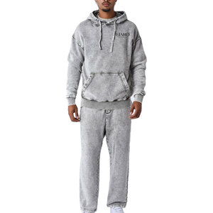 Premium Collection Acid Wash <b>Tracksuit</b> Comfortable Cotton Blend Relaxed Fit Athletic Casual Outfit Set For Everyday Fashion - Product Image 1