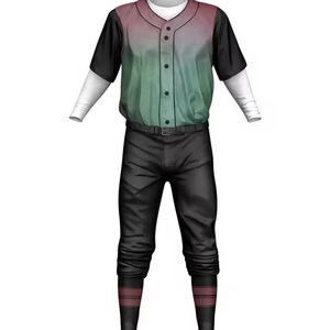 Conjunto de Uniforme de Béisbol para Hombre, Jersey Verde Oliva y Pantalones Blancos, Impresión Sublimada, Transpirable, Corte Regular, para Todas las Temporadas - Product Image 2