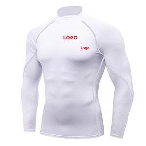 Camiseta de Compresión de Manga Larga Personalizada para Hombre, Transpirable, de Nailon, con Protección Solar y Diseño Sublimado de MMA - Product Image 1
