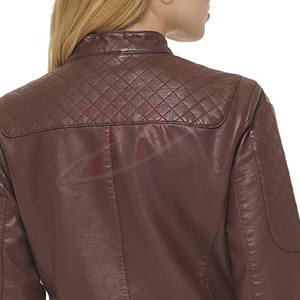 Vestes en cuir tendance couleur marron pour l'hiver, avec manches longues, pour femmes et unisexe. - Product Image 5
