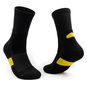 Thick Knitted Crew Medium-length <b>Running</b> Outdoor Professional Athletic <b>Socks</b> Basketball <b>Socks</b> Men's ODM OEM Multicolor - Product Image 2