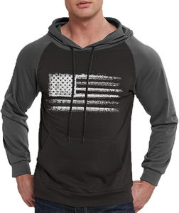 Sweat à capuche d'hiver pour homme, style décontracté vintage américain, 100% coton, logo personnalisé, manches longues, doublure en tissu éponge, broderie - Product Image 2