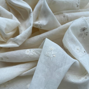High Quality Sequin Embroidery Fabric 3D Floral Lace Fabric for Evening Dress Wedding Gown Garment - Product Image 4