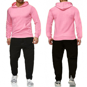 Ensemble de survêtement décontracté d'hiver pour homme, sweat-shirt à capuche uni surdimensionné et pantalon de jogging, ensemble de vêtements de sport athlétiques en 2 pièces - Product Image 4