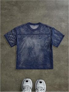 Camiseta Deportiva de Malla Azul Marino con el Número 95 Bordado en la Parte Delantera, Material de Poliéster Duradero, Diseño de Manga Corta - Product Image 3