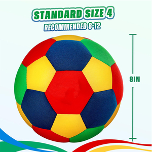 Fort Worth Sports Soft Indoor Soccer <b>Ball</b> Kids Youth High Grip Real <b>Bounce</b> Quiet Play Size 4 Foam Rubber Padded Breathable - Product Image 6