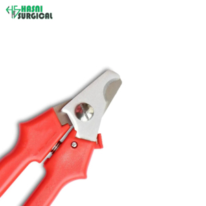 Coupe-ongles pour animaux de compagnie en acier inoxydable rouge avec protection de sécurité, petit et moyen, instrument chirurgical orthopédique et vétérinaire - Product Image 1