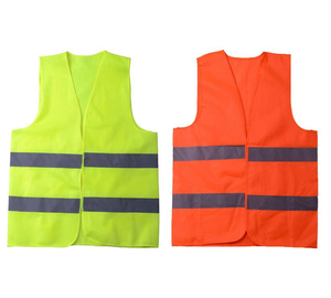 เสื้อกั๊กสะท้อนแสงเพื่อความปลอดภัยสำหรับผู้ชาย สีเหลือง คอวี ลำลอง สวมใส่ภายนอก ฤดูร้อน โพลีเอสเตอร์ ทอ สีพื้น - Product Image 4
