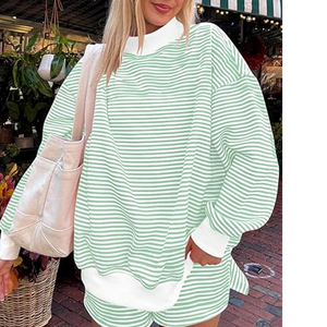 <b>Women</b> Winter Mock <b>Neck</b> <b>Turtle</b> Hoodie Fleece Oversized Cotton Plain Front Logo Pullover Sweatshirt - Product Image 4