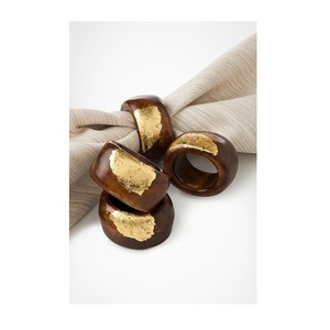 Anillos de servilleta artesanales de madera para decoración de mesa hecha a mano, recepciones de boda, restaurantes, comedores, hoteles, banquetes y reuniones festivas - Product Image 6